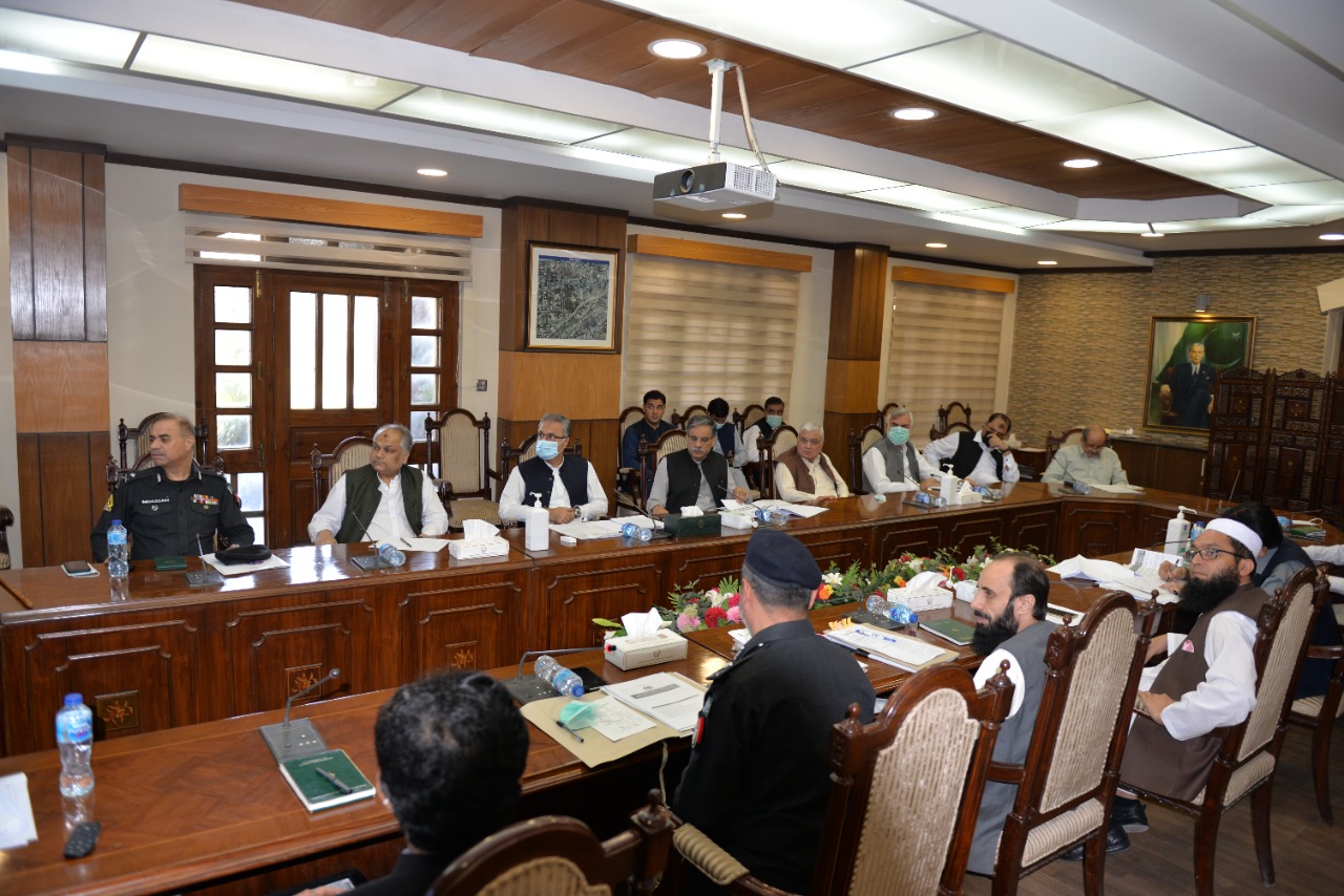 The Federal Ombudsman a high level meeting alongwith Chief Secretary KP Dr. Kazim Niaz to review the progress and implementation status on jail reform recommendations at Peshawar on 15th October 2021.
